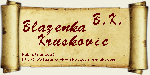 Blaženka Krušković vizit kartica
